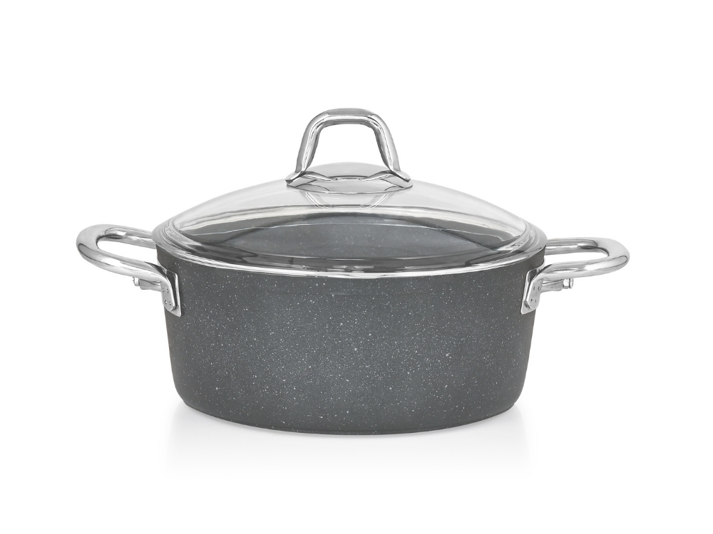 Derin Tencere Metal Sapli - Gri