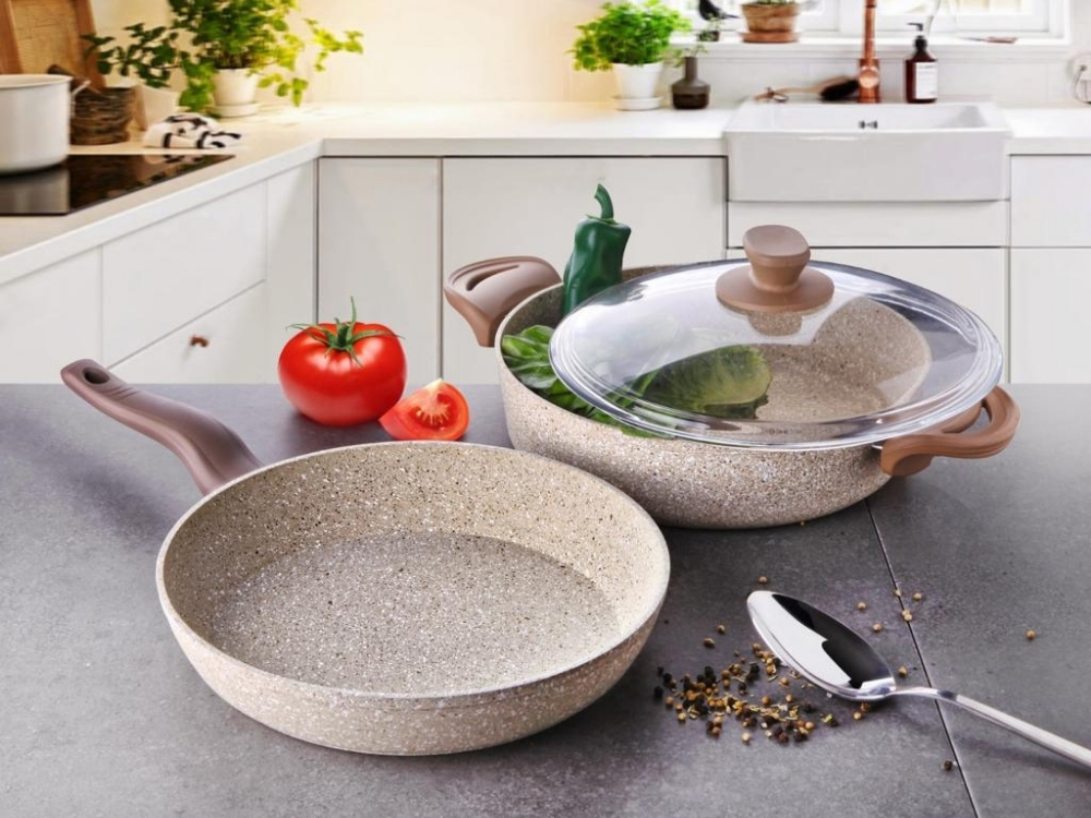 Eco Diez Ezme Serisi 3 Prç Bakalit Saplı Set - Kapuçino 26 cm