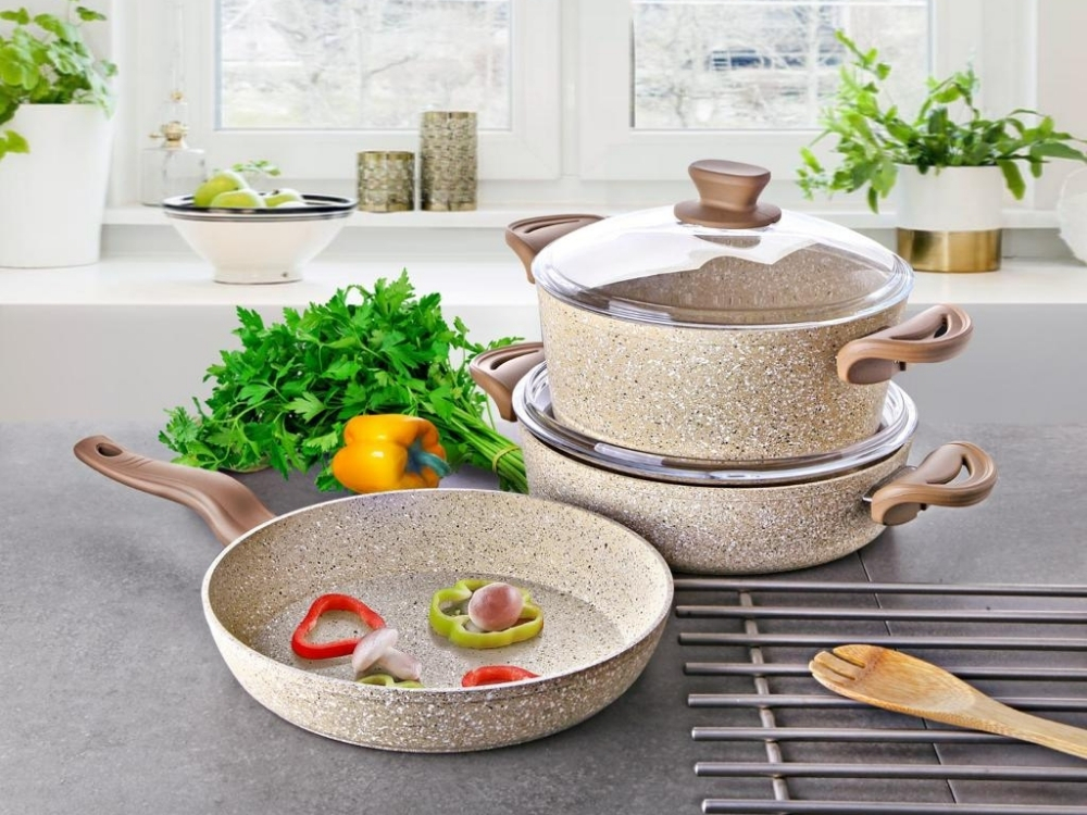 Eco Diez Ezme Serisi 5 Prç Bakalit Saplı Set - Kapuçino 26 cm