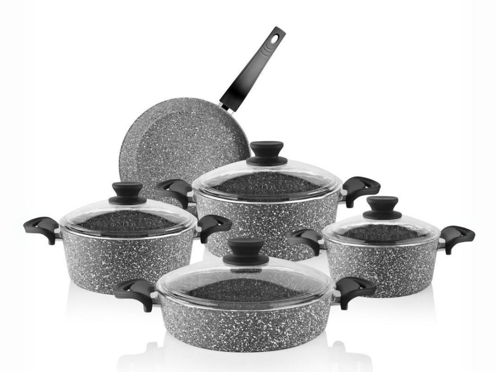 Eco Diez Ezme Serisi 9 Prç Bakalit Saplı Set - Gri