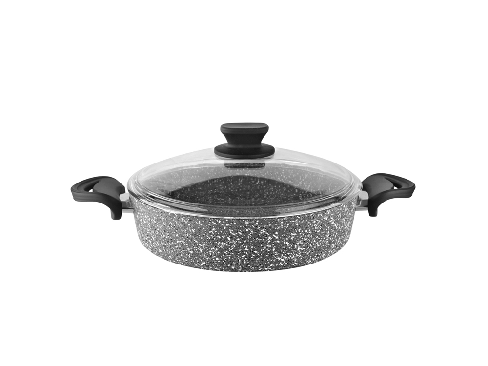 Eco Diez Ezme Serisi Basık Tencere Bakalit Saplı - Gri 22 cm