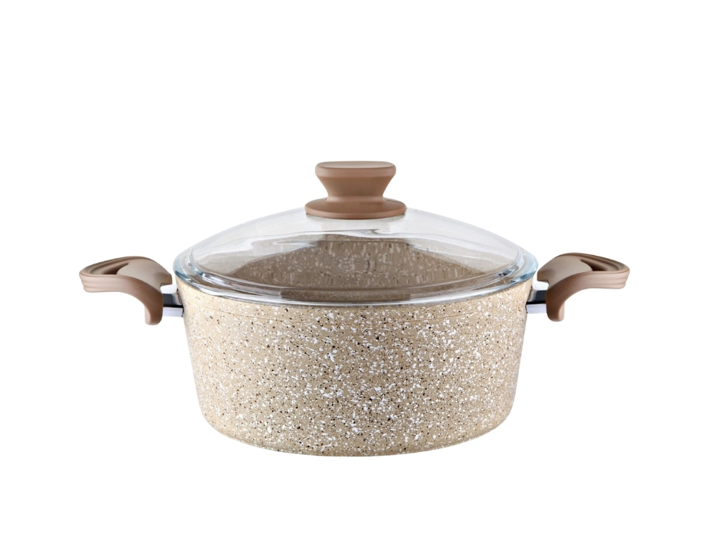 Eco Diez Ezme Serisi Derin Tencere Bakalit Saplı - Kapuçino 30 cm