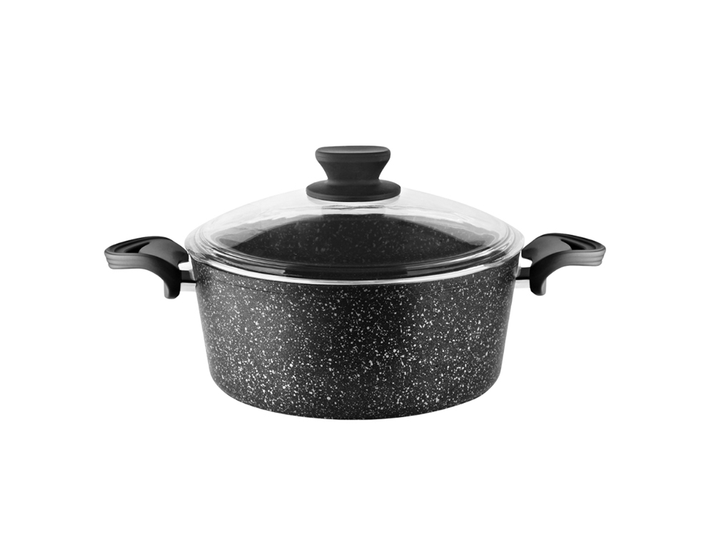 Eco Diez Ezme Serisi Derin Tencere Bakalit Saplı - Siyah 22 cm