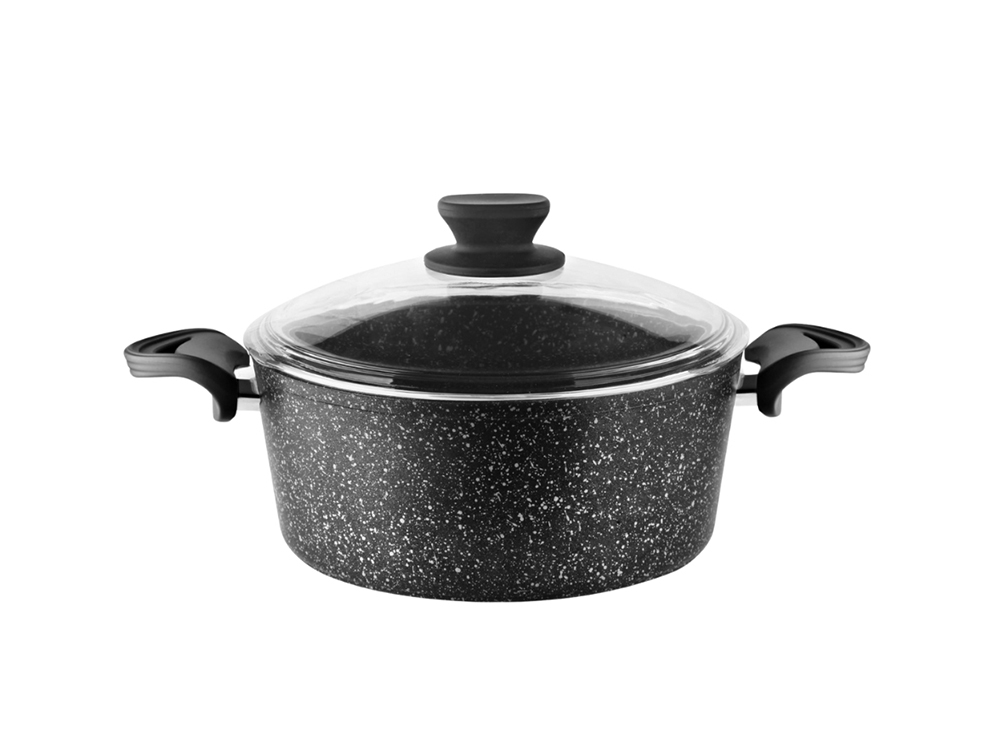 Eco Diez Ezme Serisi Derin Tencere Bakalit Saplı - Siyah 24 cm