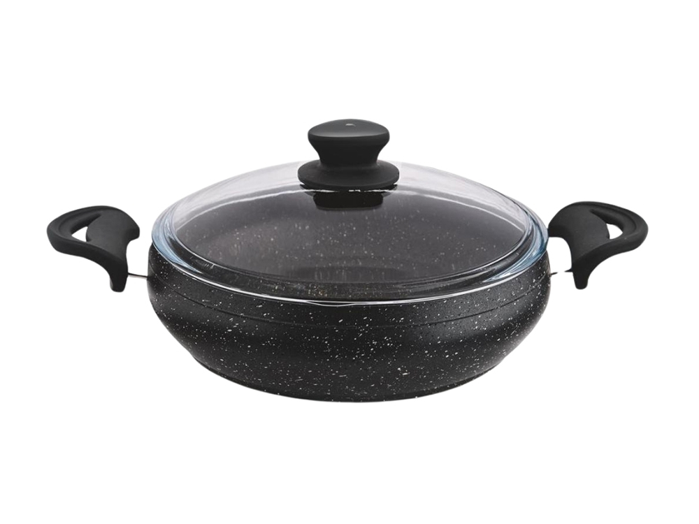 Güveç Serisi Güveç Basik Tencere Bakalit Sapli - Siyah 28 cm