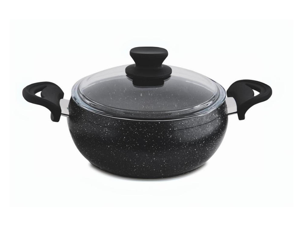 Güveç Serisi Güveç Derin Tencere Bakalit Sapli - Siyah 30 cm