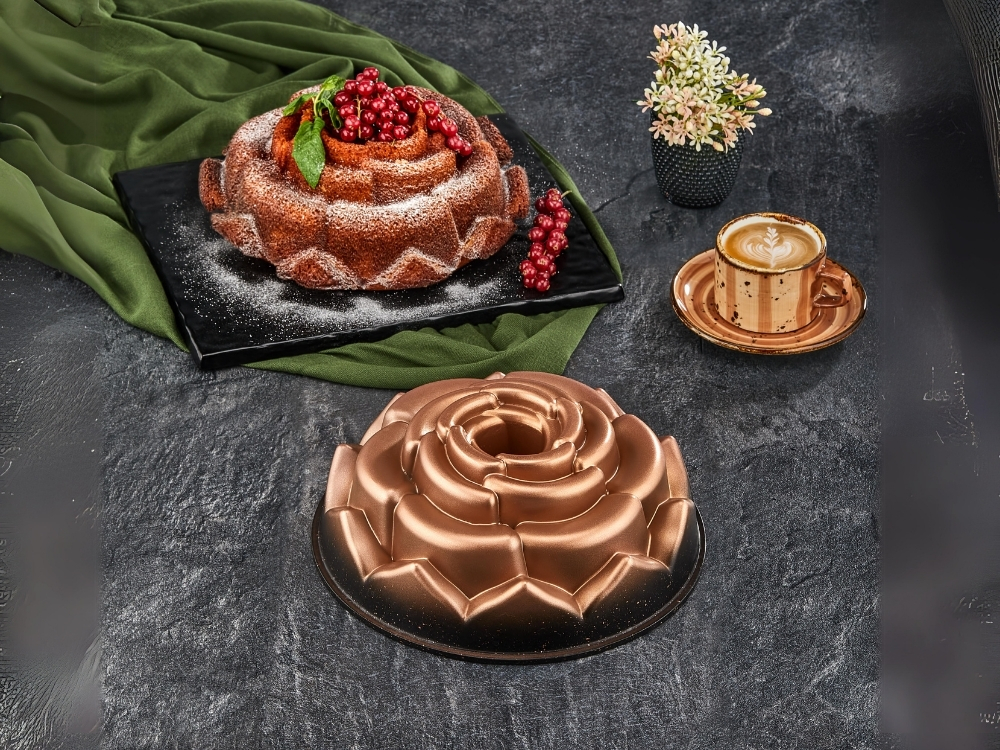 Kek Kalıpları Serisi Gül Model Döküm Kek Kalıbı 26 cm